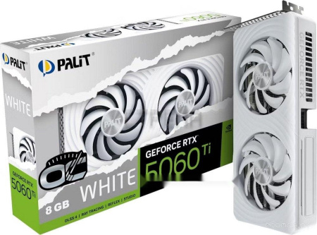 Видеокарта PALIT GeForce RTX 5060 Ti White OC 8GB NE7506TU19P1-GB2062M