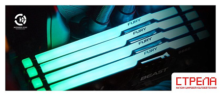 Оперативная память Kingston FURY Beast RGB 32ГБ DDR5 6400 МГц KF564C32BBEA-32