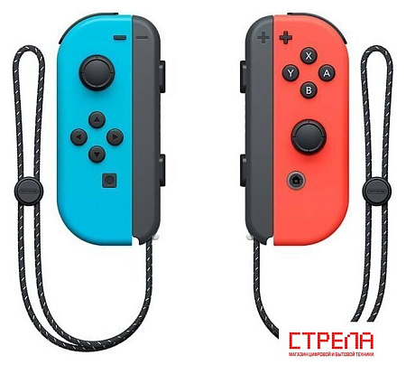 Игровая приставка Nintendo Switch OLED (черный, с неоновыми Joy-Con)