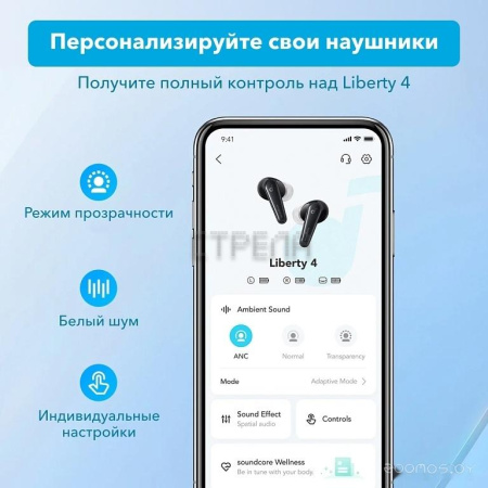 Наушники Anker SoundCore Liberty 4 (бордовый)