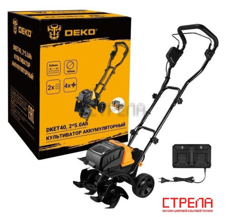 Мотокультиватор аккумуляторный Deko DKET40 085-2023 (с 2-мя АКБ)