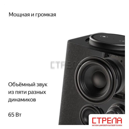 Умная колонка Яндекс Станция Макс (с хабом умного дома Zigbee, графит)