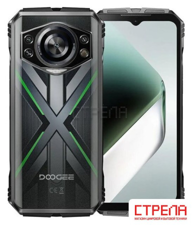 Телефон Doogee S Cyber Pro 12GB/512GB (черный/зеленый)