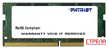 Оперативная память Patriot Signature Line 16GB DDR4 SODIMM PC4-19200 PSD416G24002S