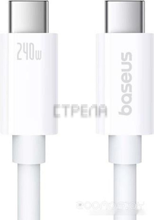 Кабель Baseus Superior Series 2 USB4 Full-Function Fast Charging Cable 240W USB Type-C - USB Type-C (1 м, белый)