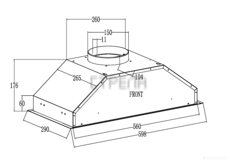 Кухонная вытяжка Schtoff Sesto 60 (черный)