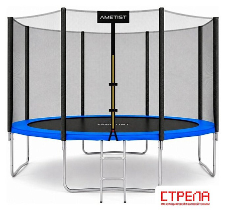 Батут AMETIST Outside D374-12FT (синий/оранжевый)