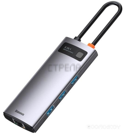 USB-хаб Baseus Metal Gleam Series 6-in-1 Type-C CAHUB-CW0G
