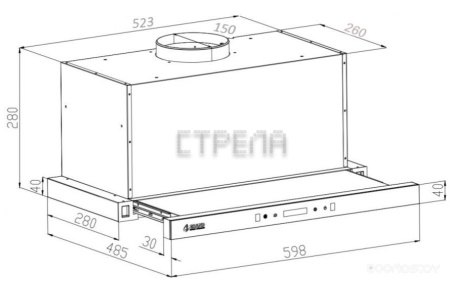 Кухонная вытяжка Grand Toledo GC 60 Черный