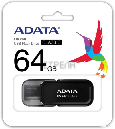 USB Flash A-Data UV240 64GB (черный)