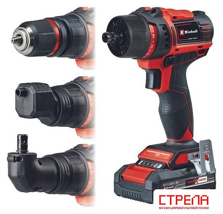 Дрель-шуруповерт Einhell E-CD 18/45 3X-Li 4513990 (с 1-им АКБ, кейс)