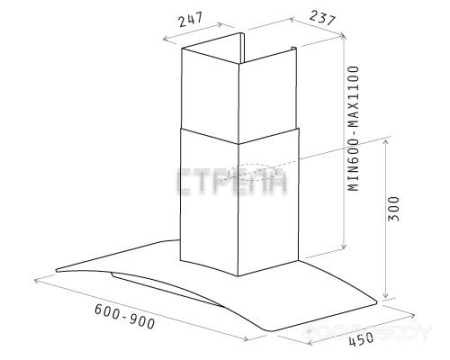 Вытяжка Elica CIRCUS IX/A/90 (68116392)