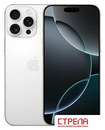 Телефон Apple iPhone 16 Pro Max Dual eSim 512GB (белый титан)