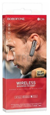 Bluetooth гарнитура Borofone BC36 (черный)