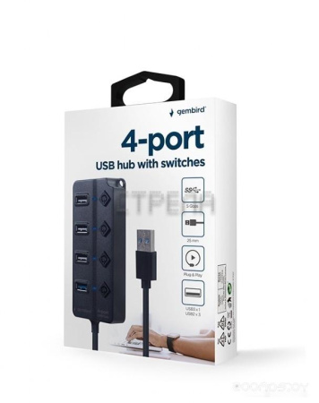 USB-хаб Gembird UHB-U3P1U2P3P-01