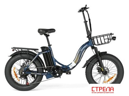 Электровелосипед SameBike City Master Fat (синий)