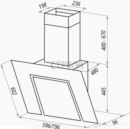 Вытяжка Maunfeld MODERN 60 чёрный