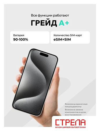Телефон Apple iPhone 15 Pro Max 256GB воcстановленный by ELNU, грейд A+ (белый титан)