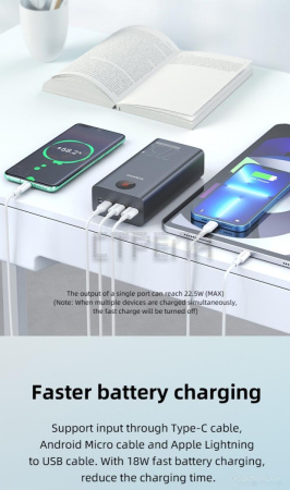 Внешний аккумулятор Romoss PEA40PF (черный)