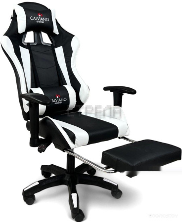 Игровое (геймерское) кресло Calviano 1585 (черный/белый)