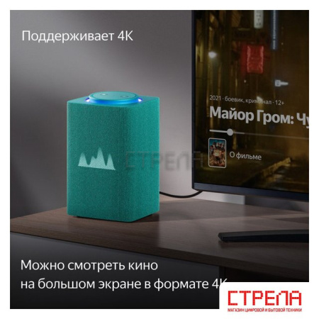 Умная колонка Яндекс Станция Макс (с хабом умного дома Zigbee, бирюзовый)