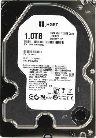 Жесткий диск HGST Ultrastar 7K2 2TB [HUS722T2TALA604]