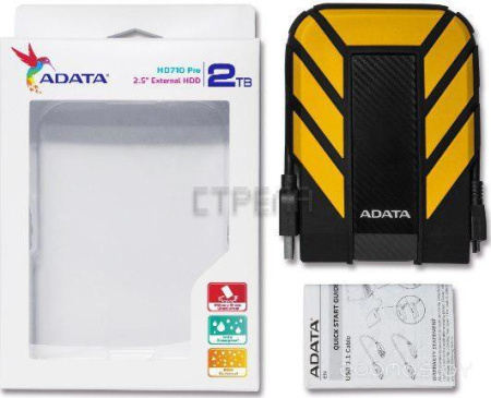 Жесткий диск A-Data HD710 Pro 2TB (Yellow) (AHD710P-2TU31-CYL)