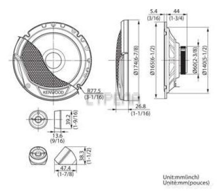 Автоакустика Kenwood KFC-E170P
