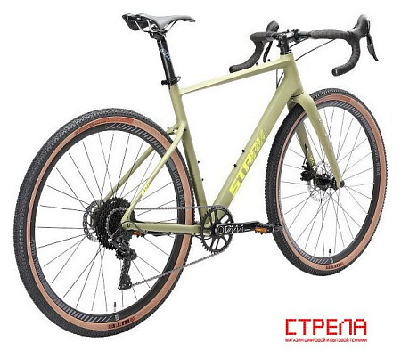 Велосипед Stark GRL 700.5 D S 2025 HQ-0017962 (хаки матовый/лимонный, разобранный)