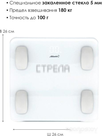 Напольные весы Atlanta ATH-6163 (белый)