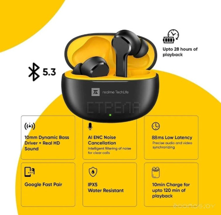 Наушники Realme T100 (черный)