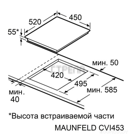 Варочная панель Maunfeld CVI453STBK (КА-00021726)