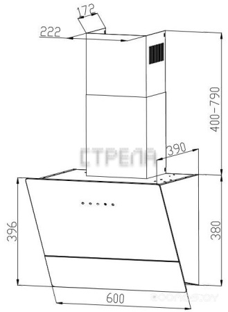 Кухонная вытяжка Grand Lester GC 60 (черный)