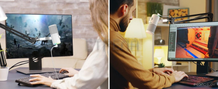 Проводной микрофон Maono DM30 (белый)