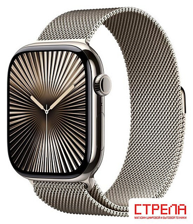 Умные часы Apple Watch Series 10 LTE 46 мм (титановый корпус, титановый/титановый, миланская петля)