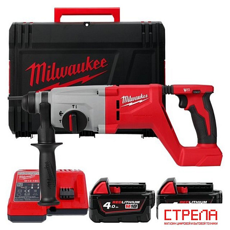 Перфоратор Milwaukee M18 M18BLHACD26-402X 4933492480 (с 2-мя АКБ, кейс)