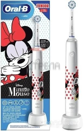 Электрическая зубная щетка Oral-B Pro 3 Junior Sensi Minnie Mouse D505.523.2K