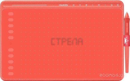 Графический планшет Huion HS611 (Coral Red)