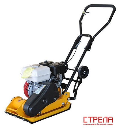 Виброплита Skiper С-60 Honda GX160 (бак, колеса, мат)