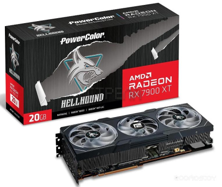 Видеокарта PowerColor Hellhound AMD Radeon RX 7900 XT 20GB GDDR6 RX 7900 XT 20G-L/OC