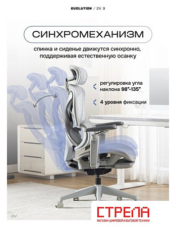 Офисное кресло Evolution ZX 3 (серый)
