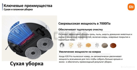 Робот-пылесос Xiaomi Robot Vacuum X20 Pro D102GL (международная версия, белый)