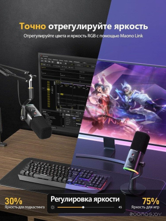 Проводной микрофон Maono PD100X (черный)