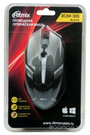 Мышь Ritmix ROM-305 Black USB
