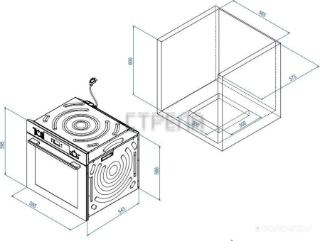 Газовый духовой шкаф Weissgauff WGO 702 White Glass