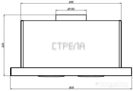 Кухонная вытяжка Elikor Интегра Glass 60П-650-В2Л (черный/стекло черное)