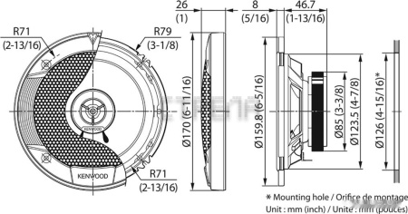 Коаксиальная АС Kenwood KFC-S1676EX