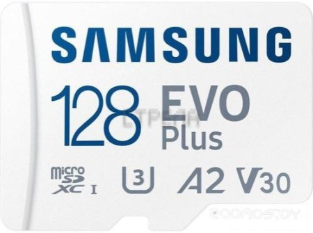 Карта памяти Samsung EVO Plus 2021 microSDXC 128GB (с адаптером)