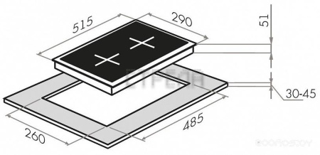 Варочная панель HOMSair HGE323GCBK