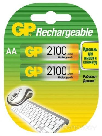 Аккумулятор GP AA 2100mAh 2 шт. [2100AAHC]